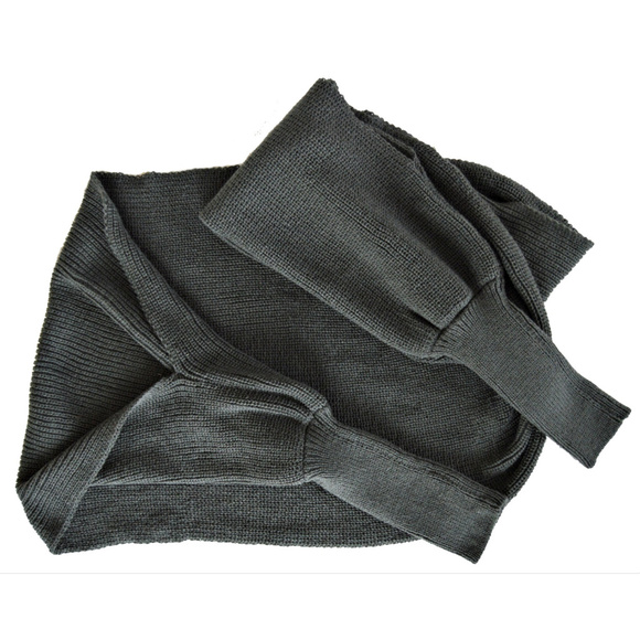 Unisex Warm Knit Scarf Sweater Shawl w/ Sleeves - Picture 6 of 6